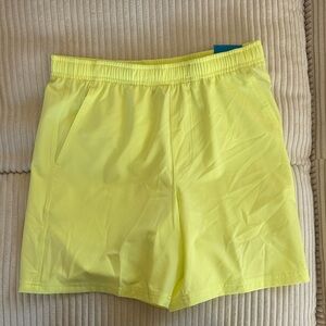DSG Neon Yellow Sports Shorts